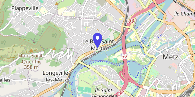 Carte OpenStreetMap — 1 avenue Henri-II, Le Ban-Saint-Martin
