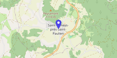 Carte OpenStreetMap — 1 place de la Maison-Carrée, Saint-Geneys-près-Saint-Paulien