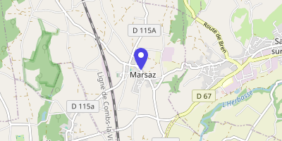 Carte OpenStreetMap — 1 place de la Mairie, Marsaz
