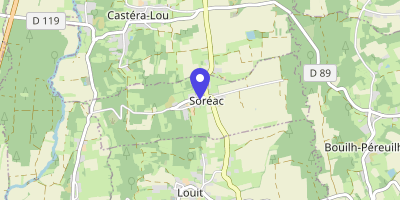 Carte OpenStreetMap — 1 rue de l'Église, Soréac