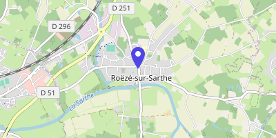 Carte OpenStreetMap — 15 rue de la Mairie, Roézé-sur-Sarthe