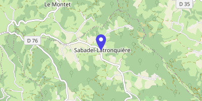 Carte OpenStreetMap — 1 place Saint-Martial, Sabadel-Latronquière