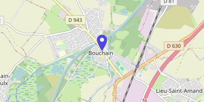 Carte OpenStreetMap — 128 rue Henri-Bocquet, Bouchain