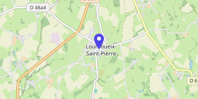 Carte OpenStreetMap — 2 Ter place de l'Église, Lourdoueix-Saint-Pierre