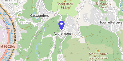 Carte OpenStreetMap — 21 avenue Caravadossi, Aspremont