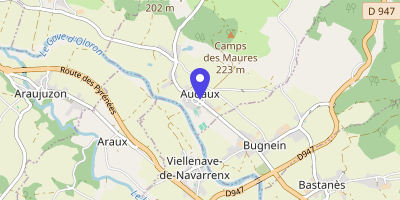 Carte OpenStreetMap — 5 Rue Darré-la-Riu, Audaux