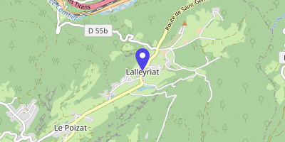 Carte OpenStreetMap — 495 route du Plateau, Le Poizat-Lalleyriat