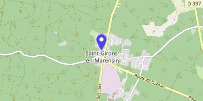 Carte OpenStreetMap — 80 allée des Cigales, Vielle-Saint-Girons