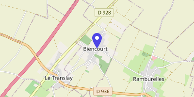 Carte OpenStreetMap — 1 rue de l'École, Biencourt