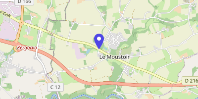 Carte OpenStreetMap — 12 Le Bourg, Le Moustoir