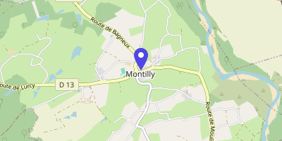 Carte OpenStreetMap — 1 place de la Mairie, Montilly