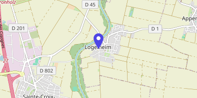 Carte OpenStreetMap — 1 place du Général-de-Gaulle, Logelheim
