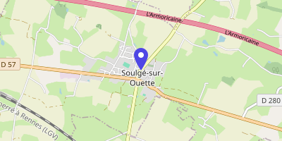 Carte OpenStreetMap — 16 rue d'Évron, Soulgé-sur-Ouette