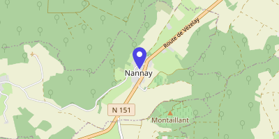 Carte OpenStreetMap — 1 place de la Mairie, Nannay