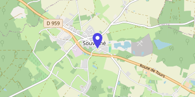 Carte OpenStreetMap — 1 rue de la Mairie, Souvigné