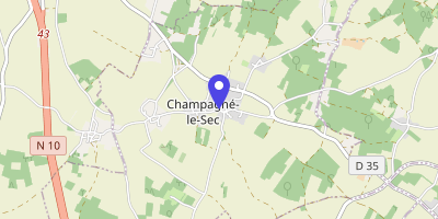 Carte OpenStreetMap — 1 place de la Mairie, Champagné-le-Sec