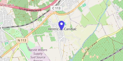 Carte OpenStreetMap — 6 rue de la Mairie, Vestric-et-Candiac