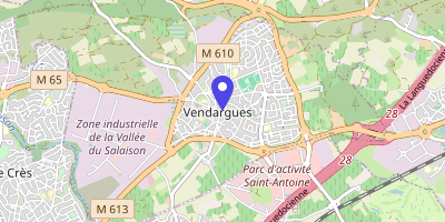 Carte OpenStreetMap — 7 Place de la Mairie, Vendargues