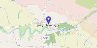 Carte OpenStreetMap — 1 place de l'Église, Jussy-Champagne