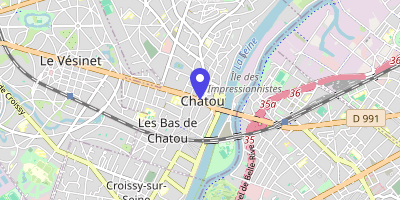 Carte OpenStreetMap — 11 place du Général-de-Gaulle, Chatou Cedex