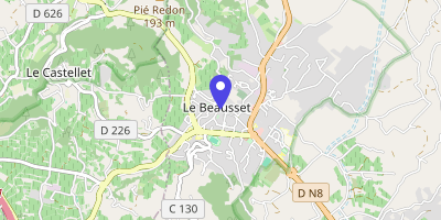 Carte OpenStreetMap — Place Jean-Jaurès, Le Beausset