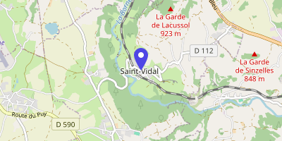 Carte OpenStreetMap — 22 rue Antoine-de-la-Tour, Saint-Vidal