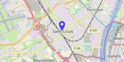 Carte OpenStreetMap — 21 rue Théo-Bachmann, Saint-Louis
