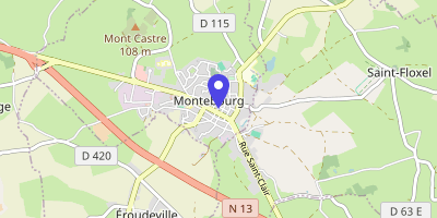 Carte OpenStreetMap — 6 Place Charles-de-Gaulle, Montebourg