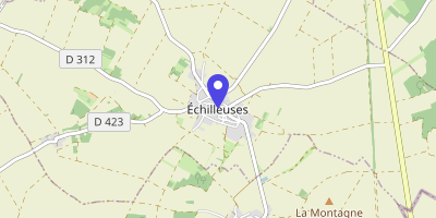 Carte OpenStreetMap — Place de l'Église, Échilleuses