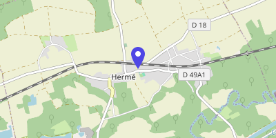 Carte OpenStreetMap — 2 place de la Mairie, Hermé