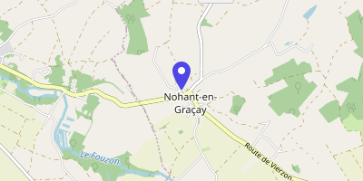 Carte OpenStreetMap — 1 place de la Mairie, Nohant-en-Graçay