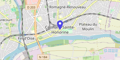 Carte OpenStreetMap — 63 rue Maurice-Berteaux, Conflans-Sainte-Honorine