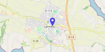 Carte OpenStreetMap — 19 rue de la Mairie, Lannilis