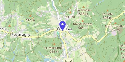 Carte OpenStreetMap — 1 rue de Rougemont, Étueffont