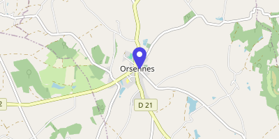 Carte OpenStreetMap — 2 rue de la Mairie, Orsennes