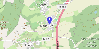 Carte OpenStreetMap — 1 place de la Mairie, Marieulles