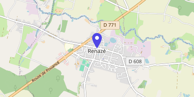 Carte OpenStreetMap — Place de l'Europe, Renazé
