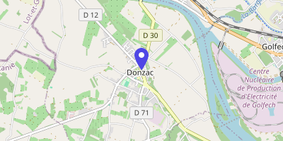 Carte OpenStreetMap — 2 rue Saint-Barthélémy, Donzac