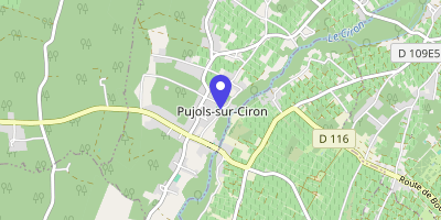 Carte OpenStreetMap — 36 rue des Platanes, Pujols-sur-Ciron