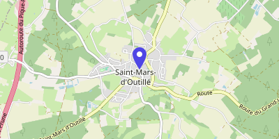 Carte OpenStreetMap — 1 rue Nationale, Saint-Mars-d'Outillé