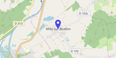 Carte OpenStreetMap — 1 rue de la Cure, Milly-sur-Bradon