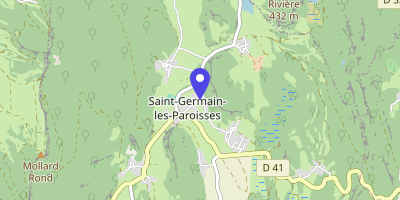 Carte OpenStreetMap — 27 place de la Cure, Saint-Germain-les-Paroisses