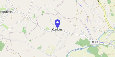 Carte OpenStreetMap — 5 la Bautié, Carbes