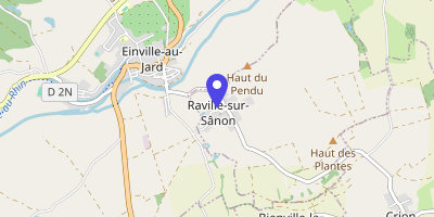 Carte OpenStreetMap — 1 place de la Fontaine, Raville-sur-Sânon