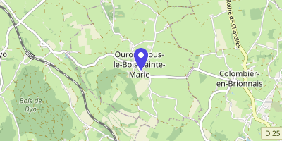 Carte OpenStreetMap — 7 place de la Mairie, Ouroux-sous-le-Bois-Sainte-Marie