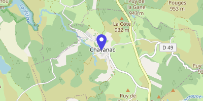 Carte OpenStreetMap — Le Bourg, Chavanac