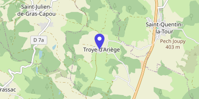 Carte OpenStreetMap — Place de l'Église, Troye-d'Ariège