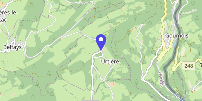 Carte OpenStreetMap — Lieu dit Urtière Dessus, Urtière