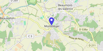 Carte OpenStreetMap — 4 cours des Platanes, Montéléger