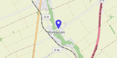 Carte OpenStreetMap — 9 rue du Stade, Montsuzain